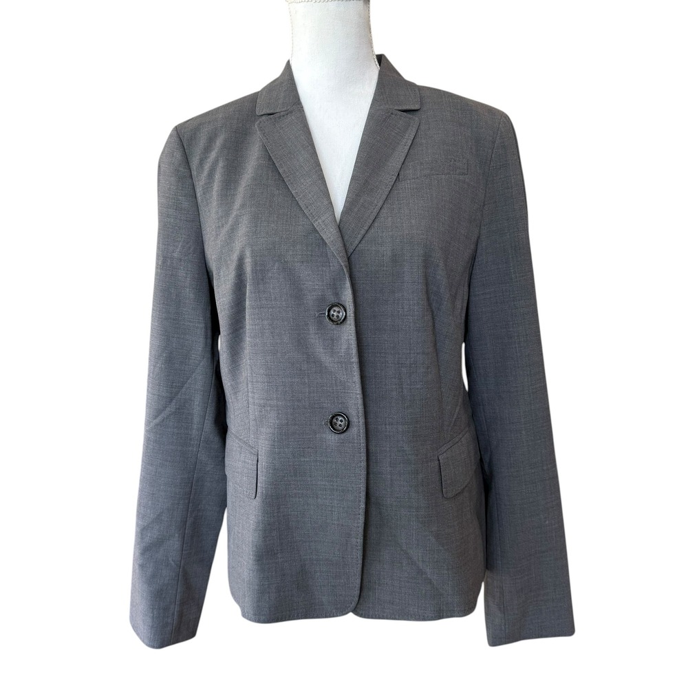 ESCADA Sport Women's Grey Blazer Jacket Size 42 Professional Career Suit‎